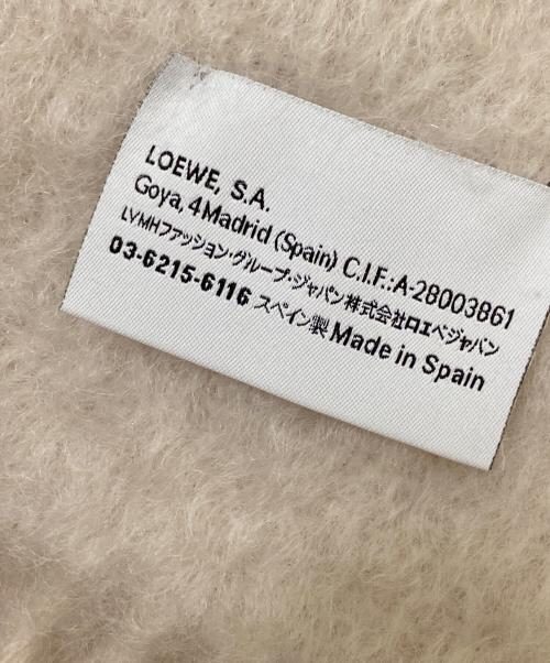 LOEWE（ロエベ）LOEWE (ロエベ) モヘヤマフラー アイボリーの古着・服飾アイテム