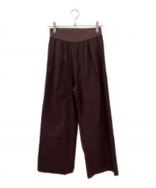 MUSE de Deuxieme Classe（ミューズ ドゥーズィエム クラス）の古着「*stretch twill タックパンツ」｜ブラウン