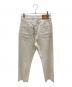 GOLDEN GOOSE (ゴールデングース) ビジュー付きデニムパンツ アイボリー サイズ:27：20000円