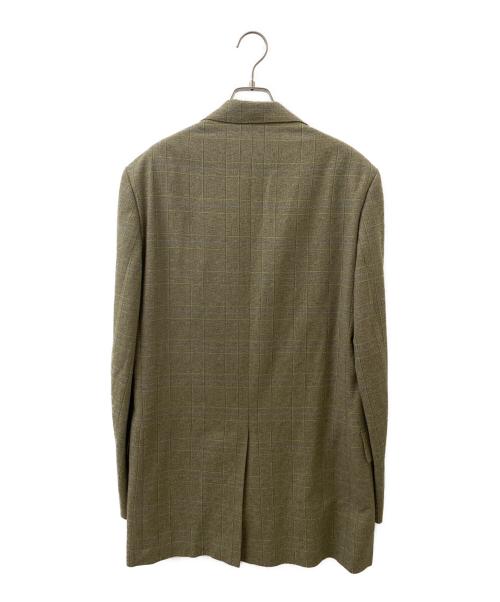 DRIES VAN NOTEN（ドリスヴァンノッテン）DRIES VAN NOTEN (ドリスヴァンノッテン) Blur チェック ジャケット カーキ サイズ:Sの古着・服飾アイテム