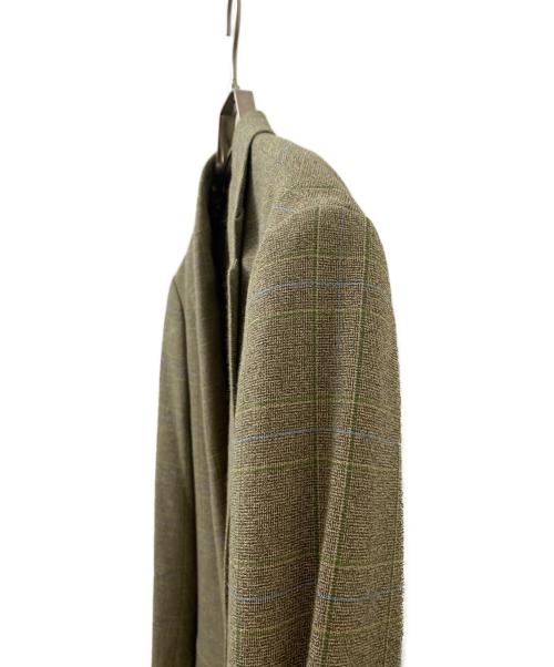 DRIES VAN NOTEN（ドリスヴァンノッテン）DRIES VAN NOTEN (ドリスヴァンノッテン) Blur チェック ジャケット カーキ サイズ:Sの古着・服飾アイテム