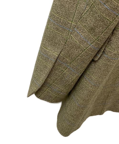 DRIES VAN NOTEN（ドリスヴァンノッテン）DRIES VAN NOTEN (ドリスヴァンノッテン) Blur チェック ジャケット カーキ サイズ:Sの古着・服飾アイテム