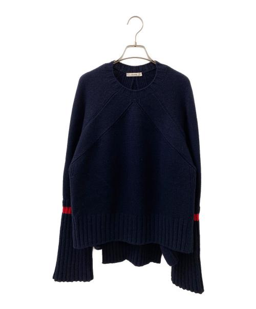 CELINE（セリーヌ）CELINE (セリーヌ) クルーネックニット ネイビー サイズ:XSの古着・服飾アイテム