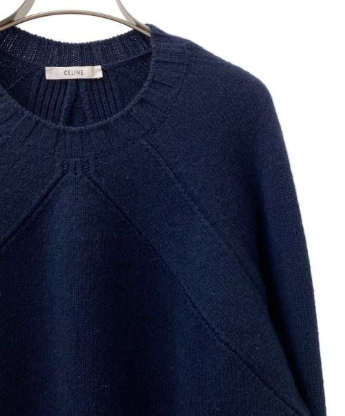 CELINE（セリーヌ）CELINE (セリーヌ) クルーネックニット ネイビー サイズ:XSの古着・服飾アイテム