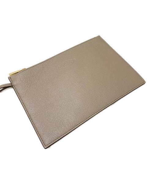 TOD'S（トッズ）TOD'S (トッズ) Tタイムレス　レザー　ショッピングバッグ ベージュの古着・服飾アイテム