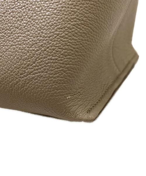 TOD'S（トッズ）TOD'S (トッズ) Tタイムレス　レザー　ショッピングバッグ ベージュの古着・服飾アイテム