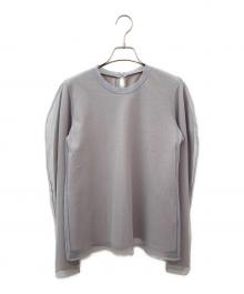 CLANE（クラネ）の古着「MESH LAYERED COMPACT TOPS/メッシュレイヤードコンパクトトップス」｜グレー