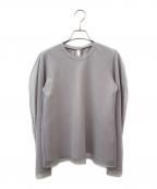 CLANEクラネ）の古着「MESH LAYERED COMPACT TOPS/メッシュレイヤードコンパクトトップス」｜グレー