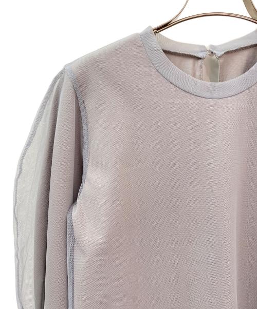 CLANE（クラネ）CLANE (クラネ) MESH LAYERED COMPACT TOPS/メッシュレイヤードコンパクトトップス グレー サイズ:1の古着・服飾アイテム