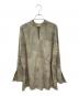 CLANE（クラネ）の古着「ダブルフェイスブラウス - RADIAL LINE DOUBLE FACE BLOUSE」｜カーキ