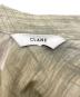 中古・古着 CLANE (クラネ) ダブルフェイスブラウス - RADIAL LINE DOUBLE FACE BLOUSE カーキ サイズ:1：8000円