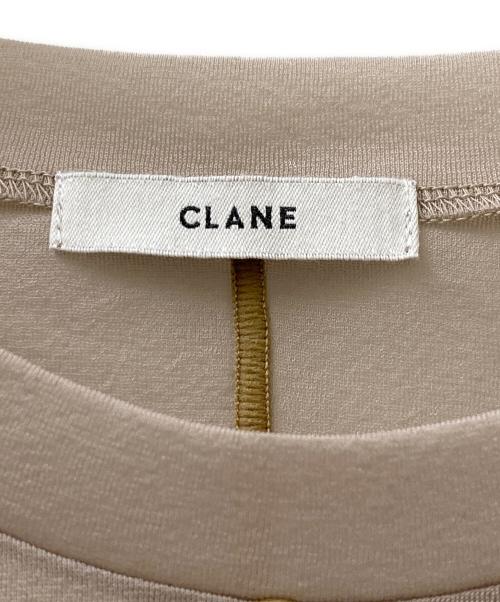 CLANE（クラネ）CLANE (クラネ) LINE SHEER L/S TOPS ラインシアーロングスリーブトップス ベージュ サイズ:Freeの古着・服飾アイテム