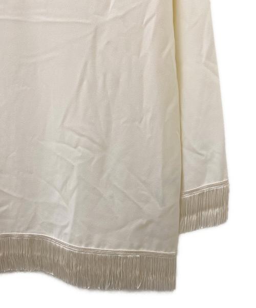 CLANE（クラネ）CLANE (クラネ) W FACE FRINGE TOPS - ダブルフェイスフリンジトップス ホワイト サイズ:2の古着・服飾アイテム