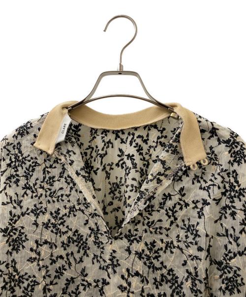 CLANE（クラネ）CLANE (クラネ) FLORET EMBROIDERY COMPACT TOPS - フラワー刺繍コンパクトカットソー ベージュ サイズ:1の古着・服飾アイテム