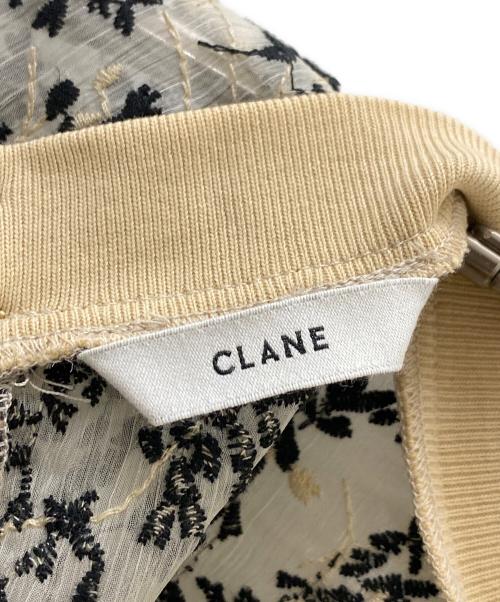 CLANE（クラネ）CLANE (クラネ) FLORET EMBROIDERY COMPACT TOPS - フラワー刺繍コンパクトカットソー ベージュ サイズ:1の古着・服飾アイテム