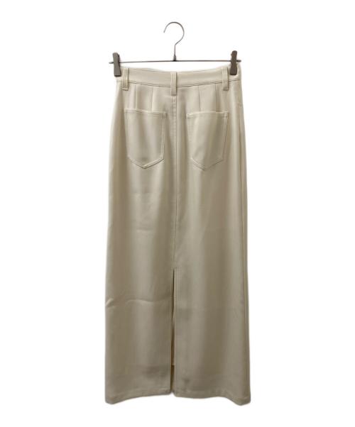 CLANE（クラネ）CLANE (クラネ) STRAIGHT LONG SKIRT/ストレートロングスカート ホワイト サイズ:1の古着・服飾アイテム