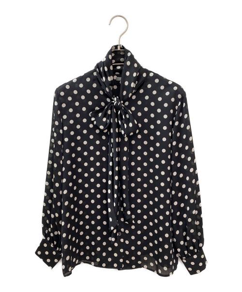 theory luxe（セオリーリュクス）theory luxe (セオリーリュクス) ドットプリントボウタイブラウス ブラック サイズ:S32の古着・服飾アイテム