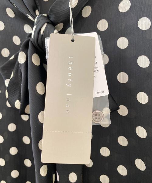 theory luxe（セオリーリュクス）theory luxe (セオリーリュクス) ドットプリントボウタイブラウス ブラック サイズ:S32の古着・服飾アイテム