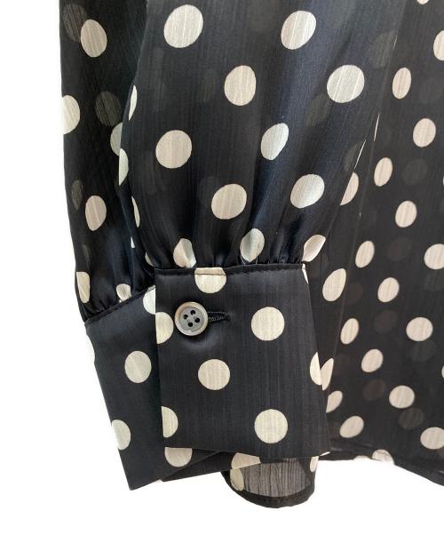 theory luxe（セオリーリュクス）theory luxe (セオリーリュクス) ドットプリントボウタイブラウス ブラック サイズ:S32の古着・服飾アイテム