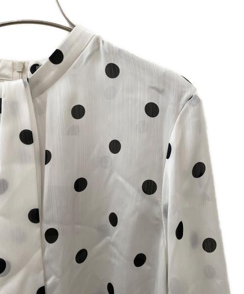 theory luxe（セオリーリュクス）theory luxe (セオリーリュクス) ラッフルタイネックブラウス ホワイト サイズ:38の古着・服飾アイテム