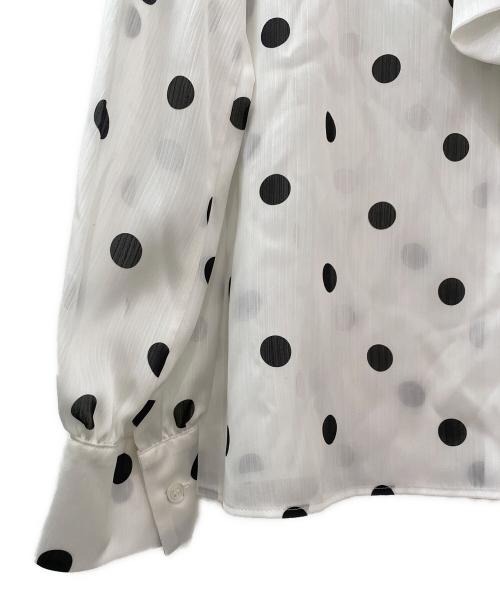 theory luxe（セオリーリュクス）theory luxe (セオリーリュクス) ラッフルタイネックブラウス ホワイト サイズ:38の古着・服飾アイテム