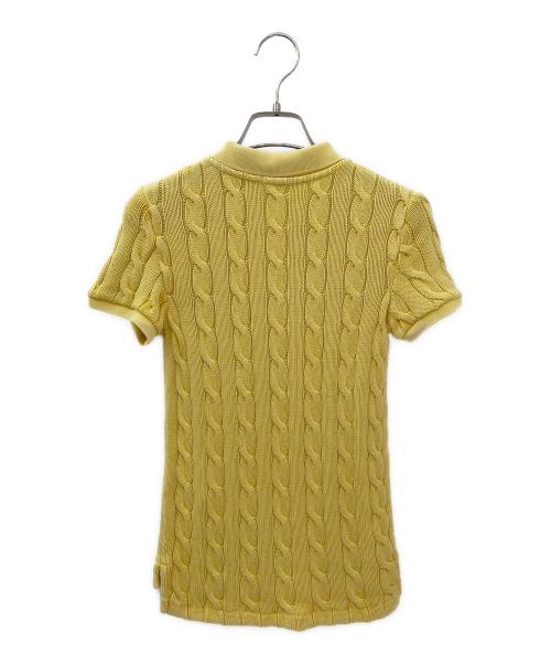 POLO RALPH LAUREN（ポロ・ラルフローレン）POLO RALPH LAUREN (ポロ・ラルフローレン) ケーブルニットポロシャツ イエロー サイズ:XSの古着・服飾アイテム