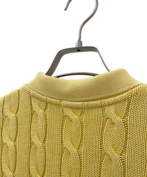 POLO RALPH LAUREN（ポロ・ラルフローレン）POLO RALPH LAUREN (ポロ・ラルフローレン) ケーブルニットポロシャツ イエロー サイズ:XSの古着・服飾アイテム