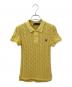 POLO RALPH LAUREN（ポロ・ラルフローレン）の古着「ケーブルニットポロシャツ」｜イエロー