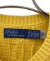 中古・古着 POLO RALPH LAUREN (ポロ・ラルフローレン) ケーブルニット コットン クルーネック カーディガン イエロー サイズ:XS：30000円