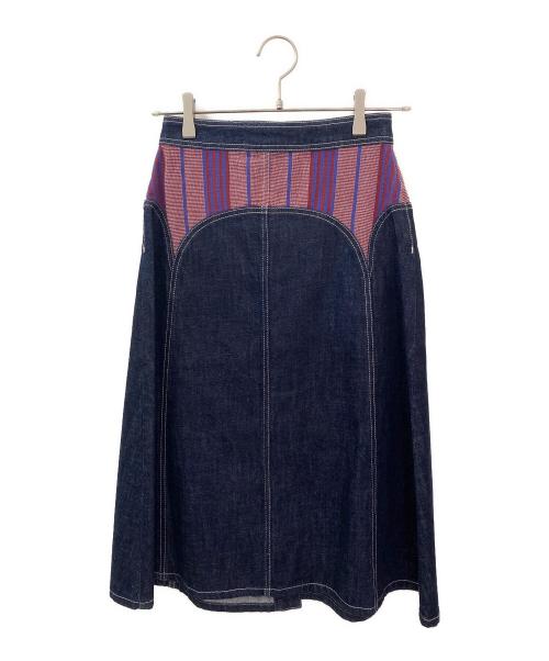 WALES BONNER（ウェールズボナー）WALES BONNER (ウェールズボナー) Cotonouデニムスカート インディゴ サイズ:38(XS)の古着・服飾アイテム