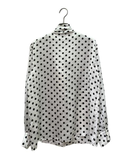 theory luxe（セオリーリュクス）theory luxe (セオリーリュクス) ドットプリントボウタイブラウス ホワイト サイズ:38 未使用品の古着・服飾アイテム