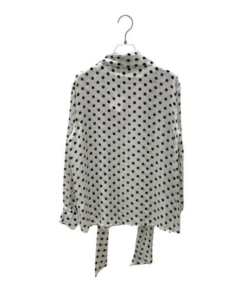 theory luxe（セオリーリュクス）theory luxe (セオリーリュクス) ドットプリントボウタイブラウス ホワイト サイズ:38 未使用品の古着・服飾アイテム