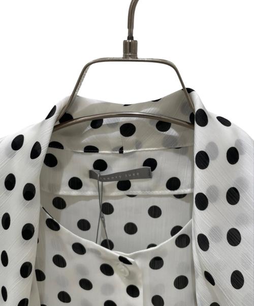 theory luxe（セオリーリュクス）theory luxe (セオリーリュクス) ドットプリントボウタイブラウス ホワイト サイズ:38 未使用品の古着・服飾アイテム
