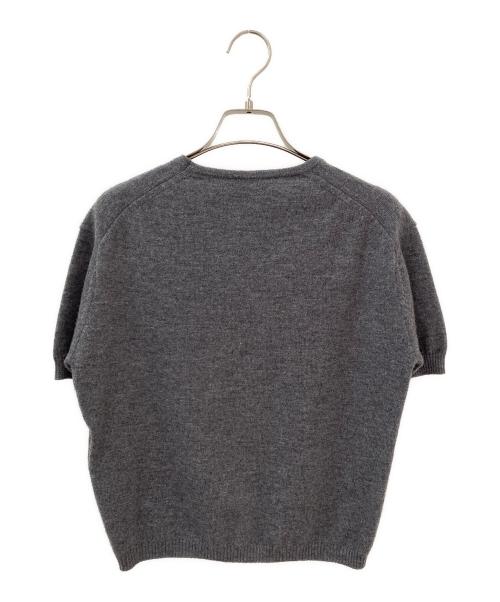 N°21（ヌメロヴェントゥーノ）N°21 (ヌメロヴェントゥーノ) 半袖ニット グレー サイズ:36の古着・服飾アイテム
