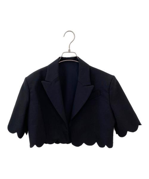 cygne（シーニュ）cygne (シーニュ) スカラップジャケット ブラック サイズ:Ｆの古着・服飾アイテム