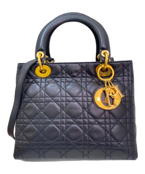 Christian Dior（クリスチャン ディオール）Christian Dior (クリスチャン ディオール) レディディオール ミディアム ブラック サイズ:ミディアムの古着・服飾アイテム