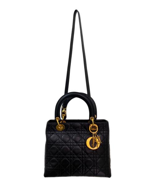 Christian Dior（クリスチャン ディオール）Christian Dior (クリスチャン ディオール) レディディオール ミディアム ブラック サイズ:ミディアムの古着・服飾アイテム