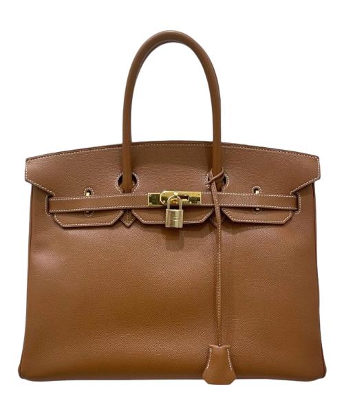 HERMES（エルメス）HERMES (エルメス) Birkin 35/バーキン35/クシュベル/ゴールド金具/□E刻印2001年製 ゴールド サイズ:35の古着・服飾アイテム