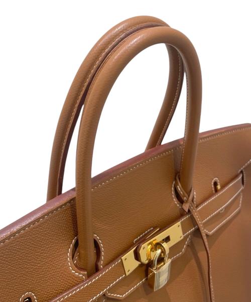 HERMES（エルメス）HERMES (エルメス) Birkin 35/バーキン35/クシュベル/ゴールド金具/□E刻印2001年製 ゴールド サイズ:35の古着・服飾アイテム