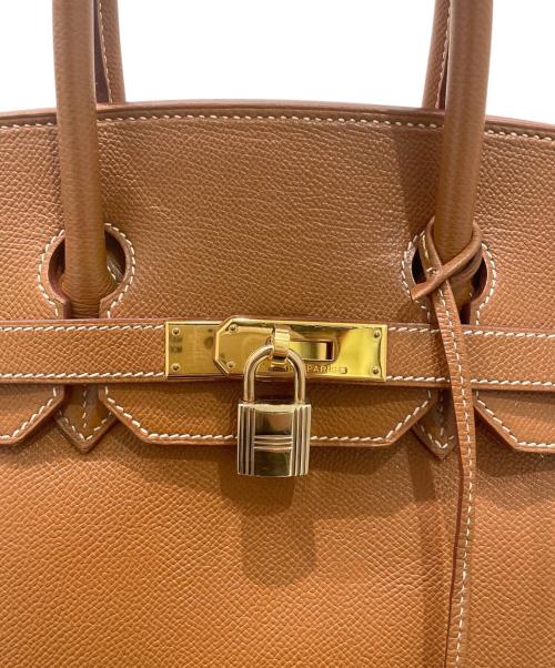 HERMES（エルメス）HERMES (エルメス) Birkin 35/バーキン35/クシュベル/ゴールド金具/□E刻印2001年製 ゴールド サイズ:35の古着・服飾アイテム