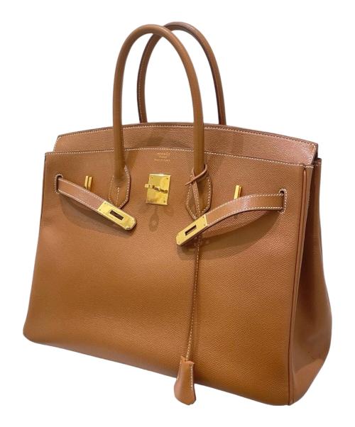HERMES（エルメス）HERMES (エルメス) Birkin 35/バーキン35/クシュベル/ゴールド金具/□E刻印2001年製 ゴールド サイズ:35の古着・服飾アイテム