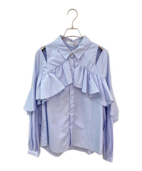 Estalla.K（エステラケー）Estalla.K (エステラケー) Madelina Blouses スカイブルー サイズ:Freeの古着・服飾アイテム