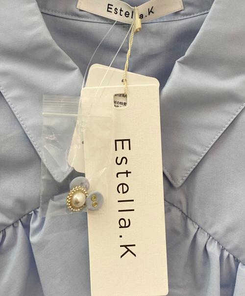 Estalla.K（エステラケー）Estalla.K (エステラケー) Madelina Blouses スカイブルー サイズ:Freeの古着・服飾アイテム