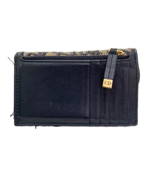 Christian Dior（クリスチャン ディオール）Christian Dior (クリスチャン ディオール) サドル コスモス ジップ カード ホルダー ネイビーの古着・服飾アイテム