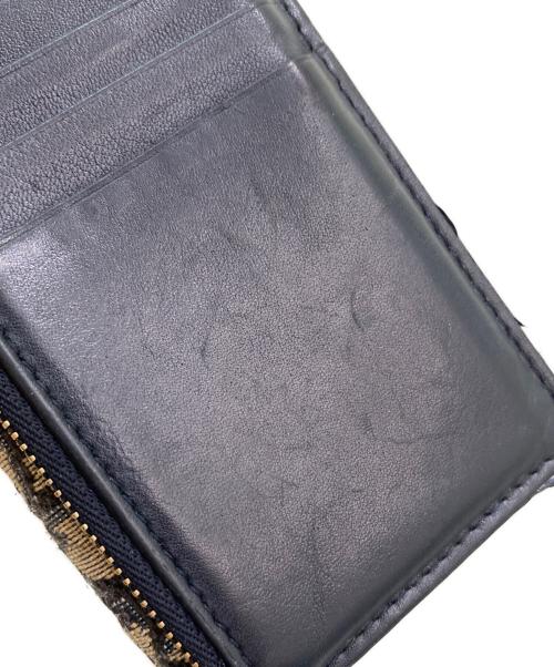 Christian Dior（クリスチャン ディオール）Christian Dior (クリスチャン ディオール) サドル コスモス ジップ カード ホルダー ネイビーの古着・服飾アイテム
