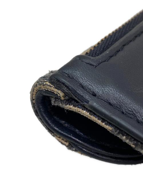 Christian Dior（クリスチャン ディオール）Christian Dior (クリスチャン ディオール) サドル コスモス ジップ カード ホルダー ネイビーの古着・服飾アイテム