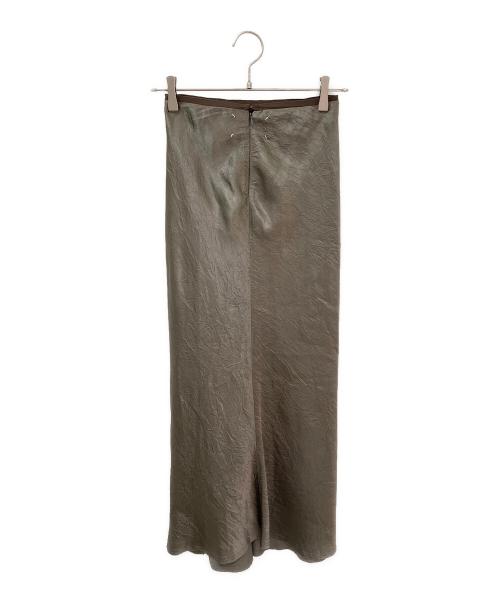 Maison Margiela（メゾンマルジェラ）Maison Margiela (メゾンマルジェラ) サテンスカート グレー サイズ:36の古着・服飾アイテム