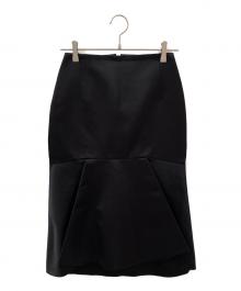 BALENCIAGA（バレンシアガ）の古着「サテンスカート」｜ブラック
