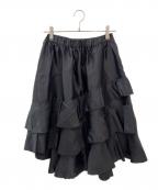 BLACK COMME des GARCONSブラックコムデギャルソン）の古着「カットオフティアードスカート」｜ブラック