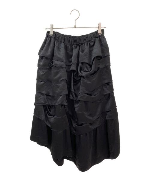 BLACK COMME des GARCONS（ブラックコムデギャルソン）BLACK COMME des GARCONS (ブラックコムデギャルソン) フリルスカート ブラック サイズ:Sの古着・服飾アイテム